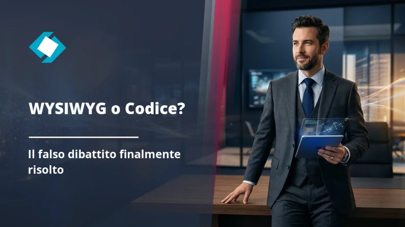 WYSIWYG vs Codice: Il dibattito finalmente risolto dopo 40 anni?
