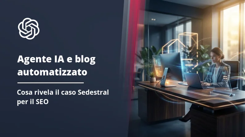 Agente IA e blog automatizzato: cosa rivela davvero il caso Sedestral sul futuro del contenuto SEO
