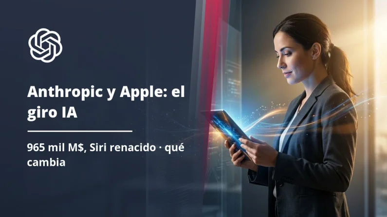 Anthropic en 965 mil M$, Apple rehace Siri: qué cambia de verdad