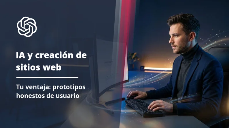 Creación de sitios con IA: prototipos honestos · tu ventaja estratégica
