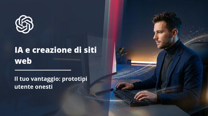 Creazione siti con IA: prototipi onesti · il tuo vantaggio strategico