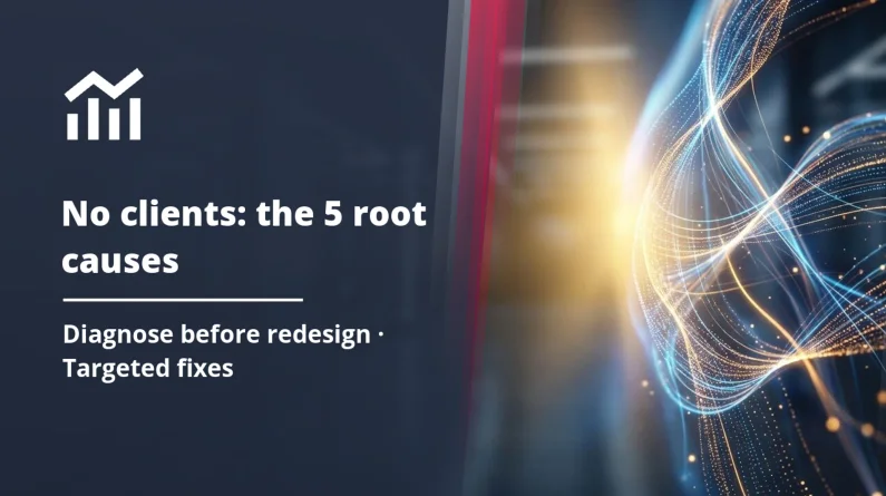 Why your website generates no clients (and how to fix it without rebuilding everything)
