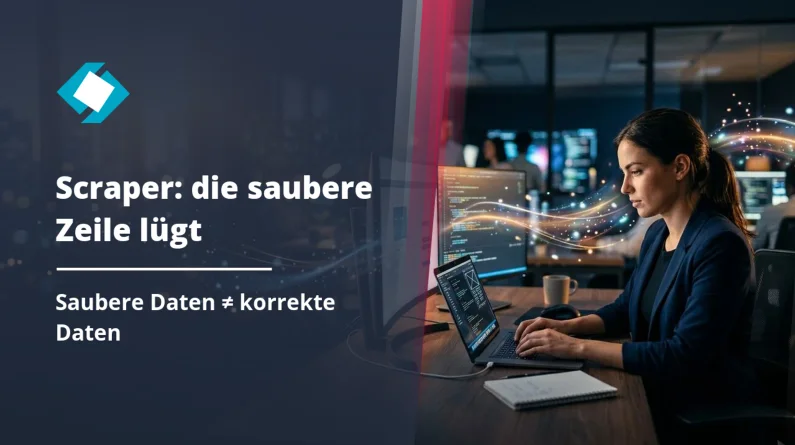 Ihr Scraper hat eine saubere Zeile geliefert. Er irrte sich.