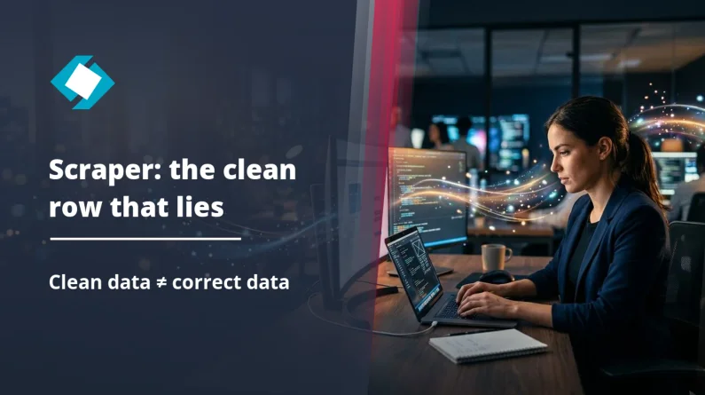 Your scraper returned a clean row. It was wrong.
