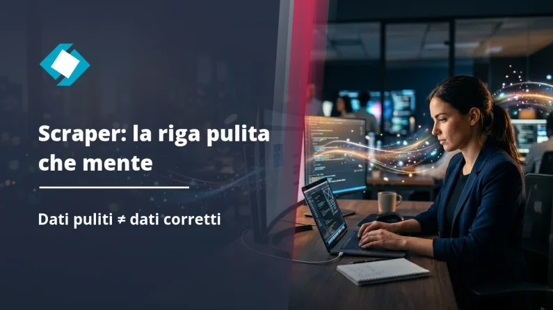 Il tuo scraper ha restituito una riga pulita. Aveva torto.