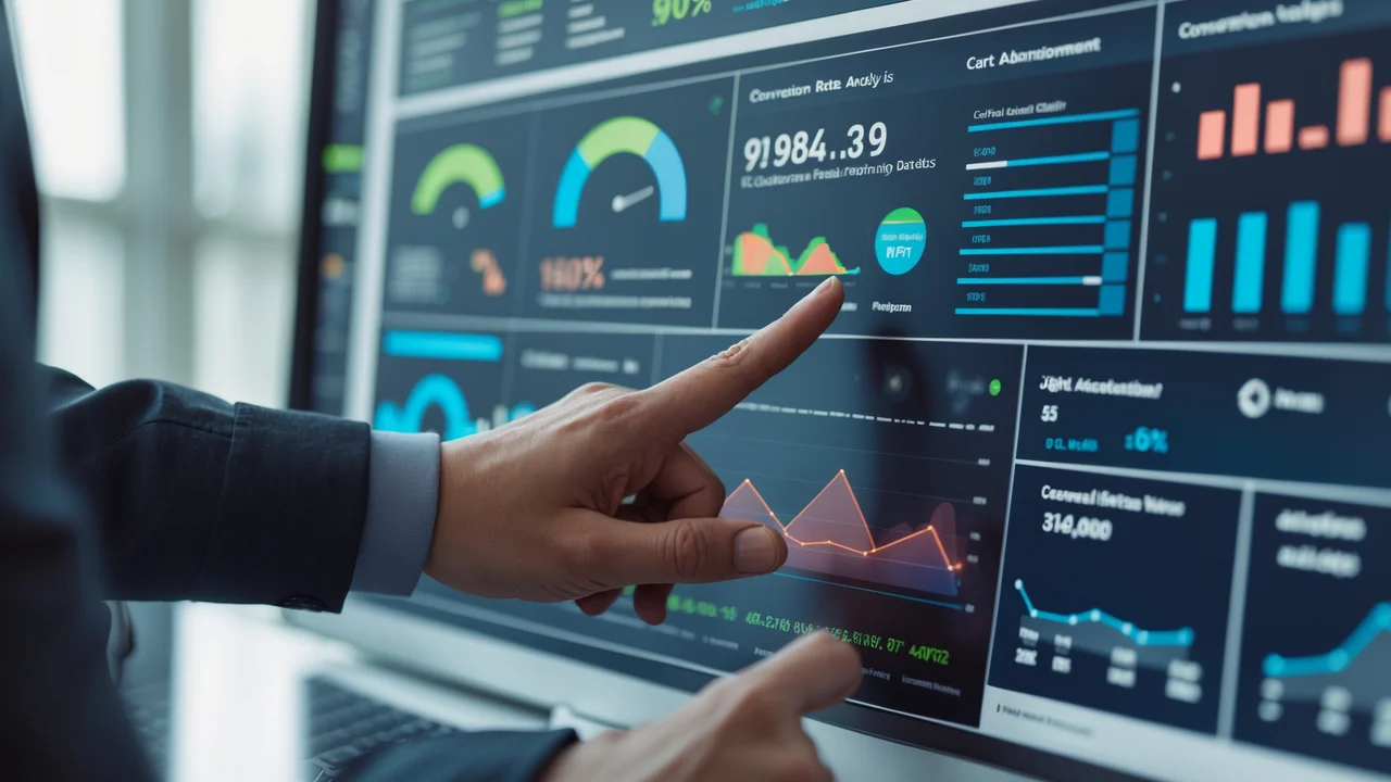 E-commerce KPI dashboard with performance and conversion metrics