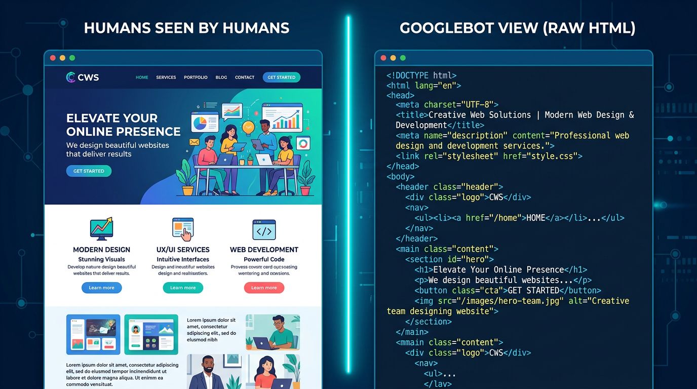 Visualisation données structurées schema.org vs vue humaine d'un site web