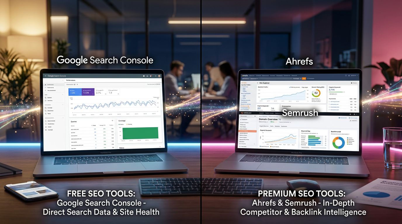 Comparaison outils SEO gratuits et payants pour analyser les backlinks d'un site web