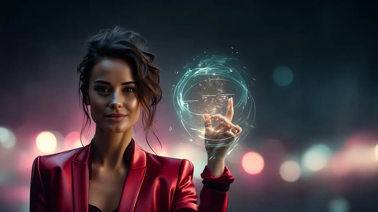 Nova AI creating digital art holographic futuristic Leonardo interface