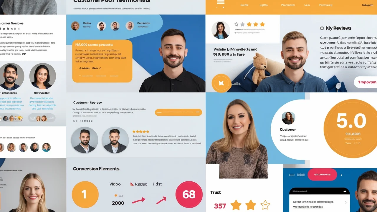 Optimized customer testimonials and social proof for conversion