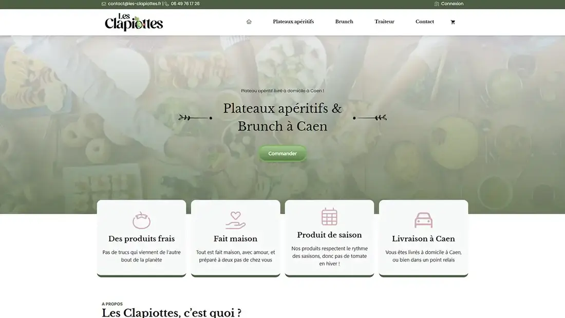 Page d'accueil du site Les Clapiottes