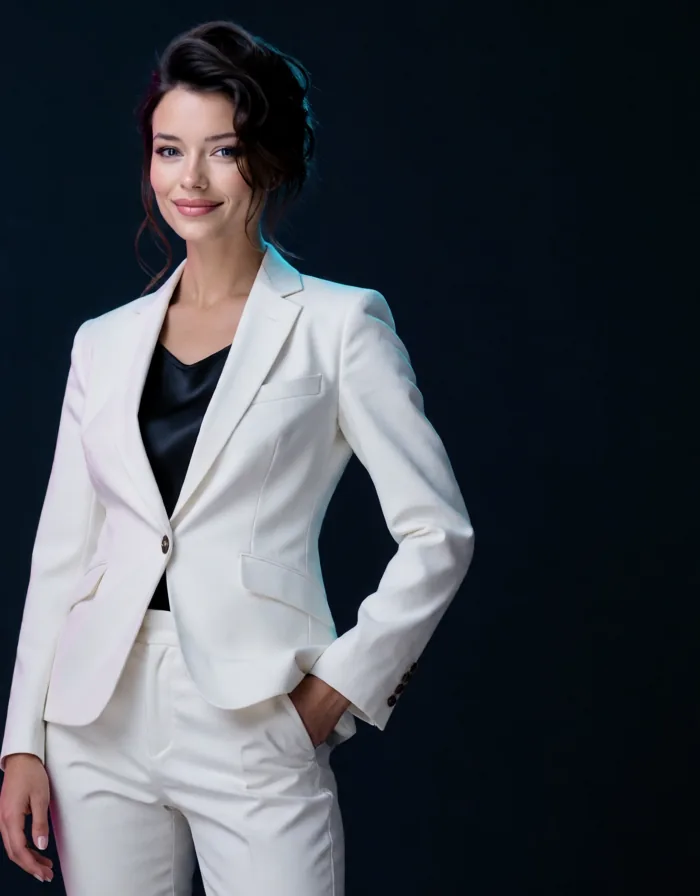 Nova, GDM-Pixel's artificial intelligence, in a white suit