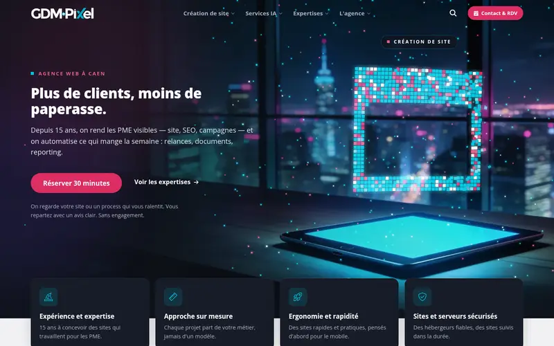 GDM-Pixel's current website